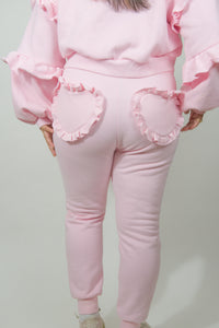 Pink Soufflé Heart Joggers