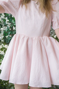 Strawberry Milk Tea Smock Dress