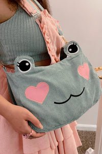 Matcha Frog Crossbody Tote Bag