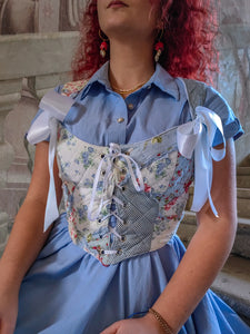 Blue Rose Corset Top