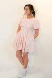 Strawberry Macaron Smock Dress