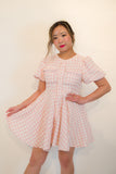 Strawberry Macaron Smock Dress